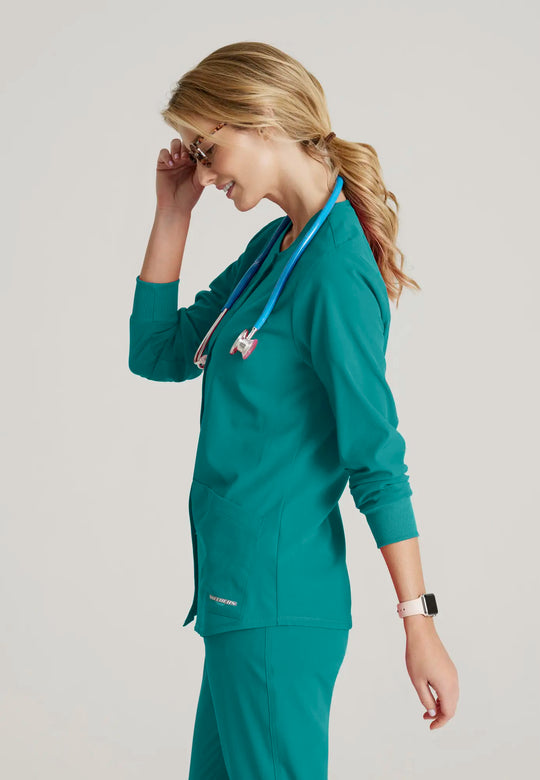 Skechers by Barco Scrubs Women's Stability Warm-Up Teal | scrub-supply.com