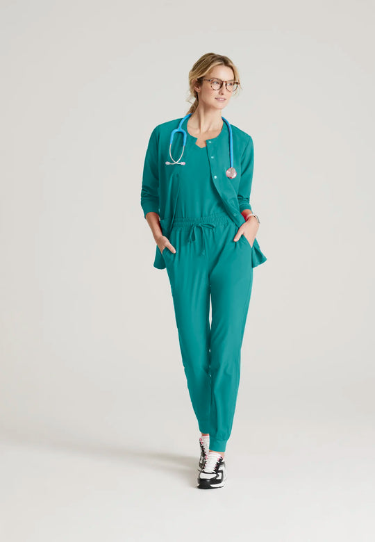 Skechers by Barco Scrubs Women's Stability Warm-Up Teal | scrub-supply.com