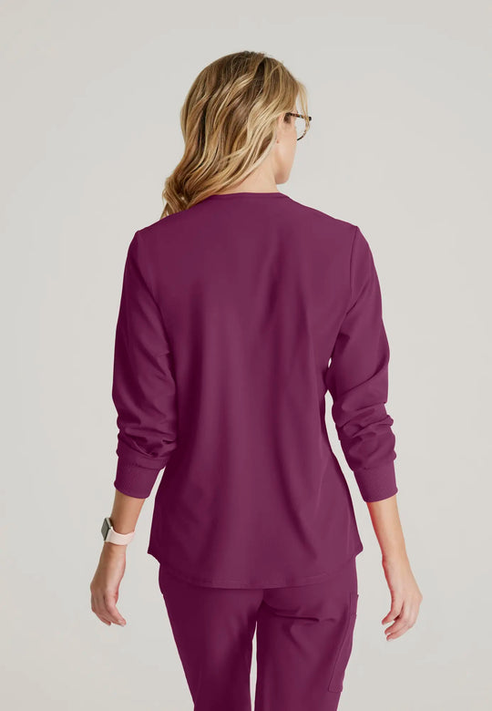 Skechers by Barco Scrubs Women's Stability Warm-Up Wine | scrub-supply.com