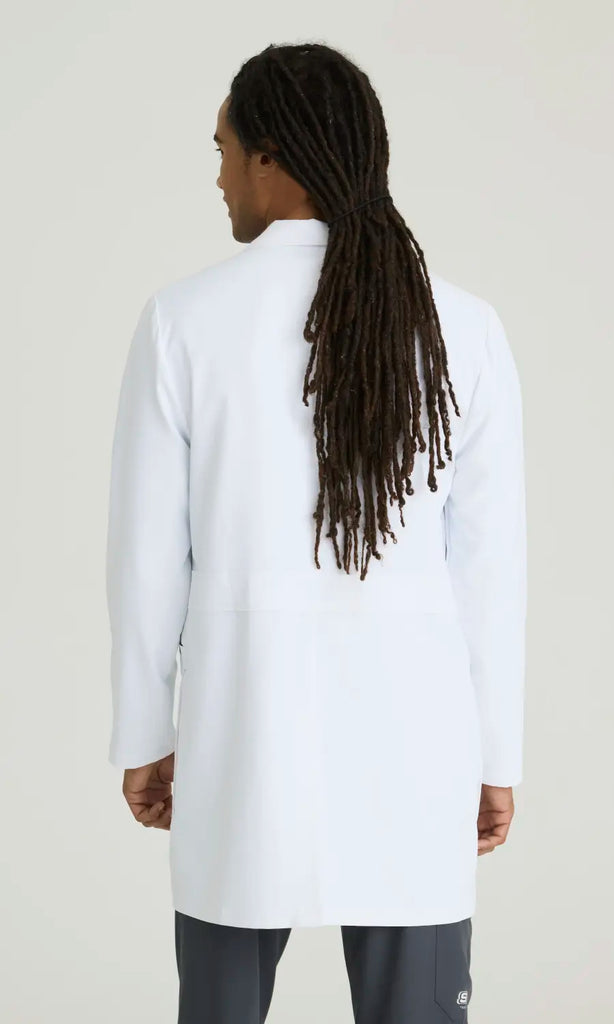 Skechers by Barco Scrubs Men's Emerge Lab Coat White | scrub-supply.com