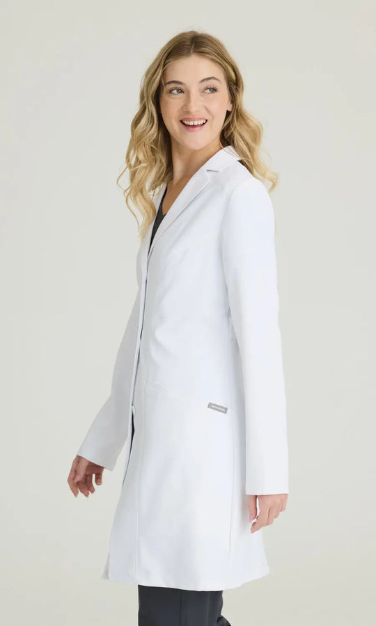 Skechers by Barco Scrubs Women's Flourish Lab Coat White | scrub-supply.com