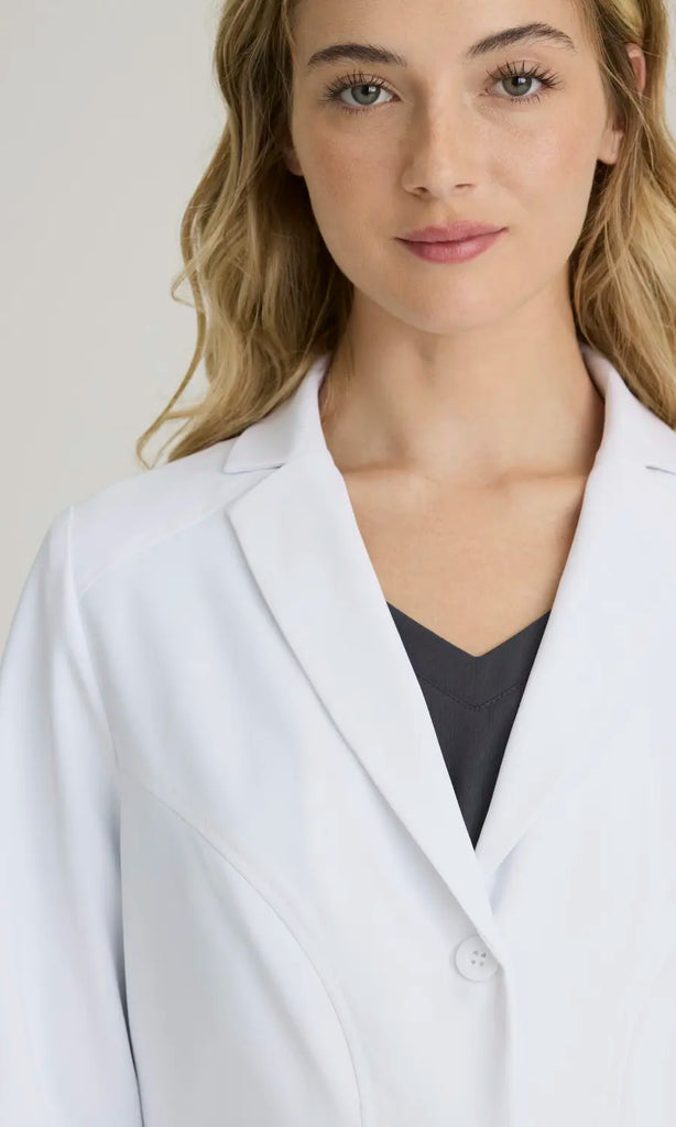 Skechers by Barco Scrubs Women's Flourish Lab Coat White | scrub-supply.com