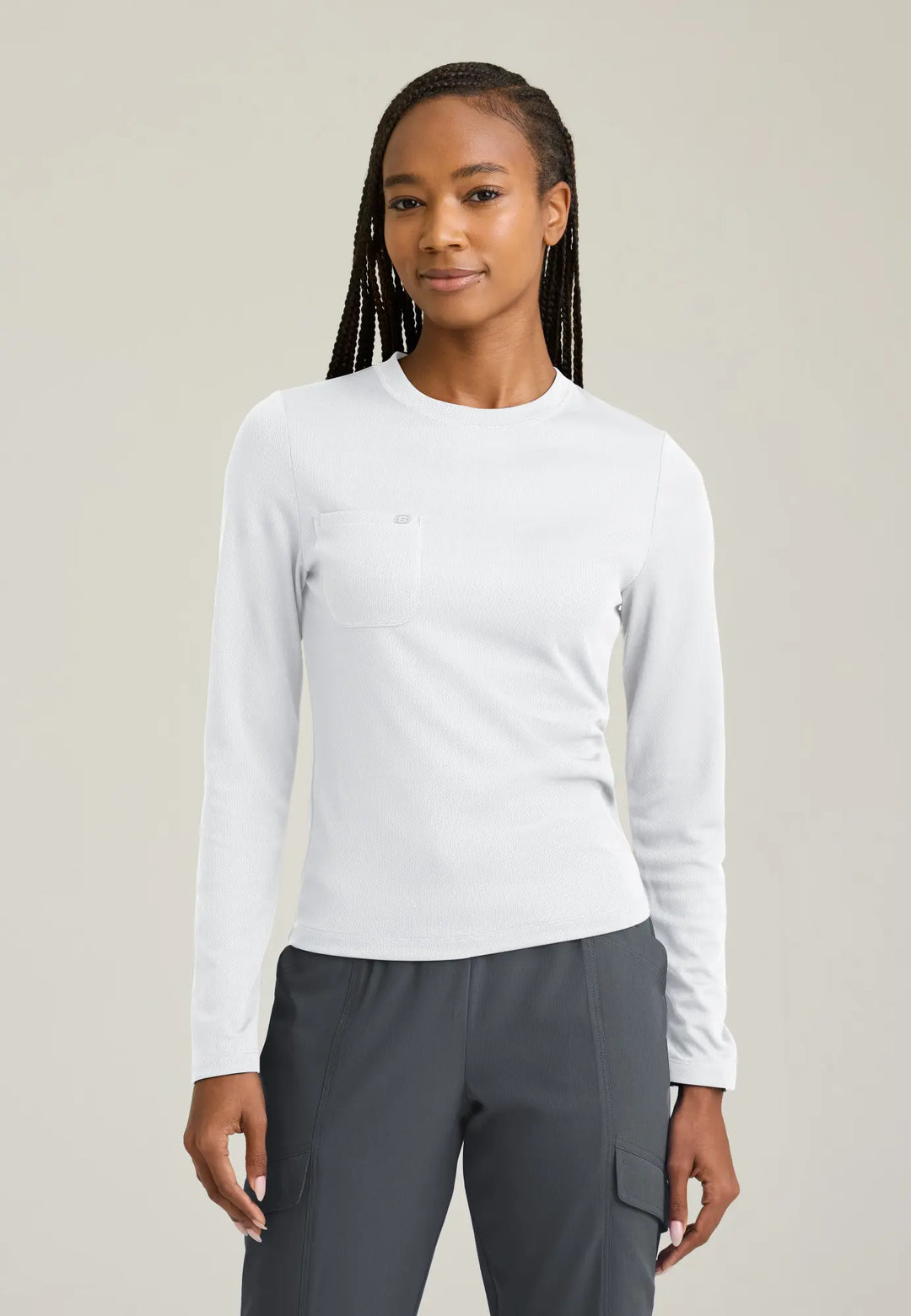 Skechers by Barco Scrubs Women's Holly Underscrub White | scrub-supply.com