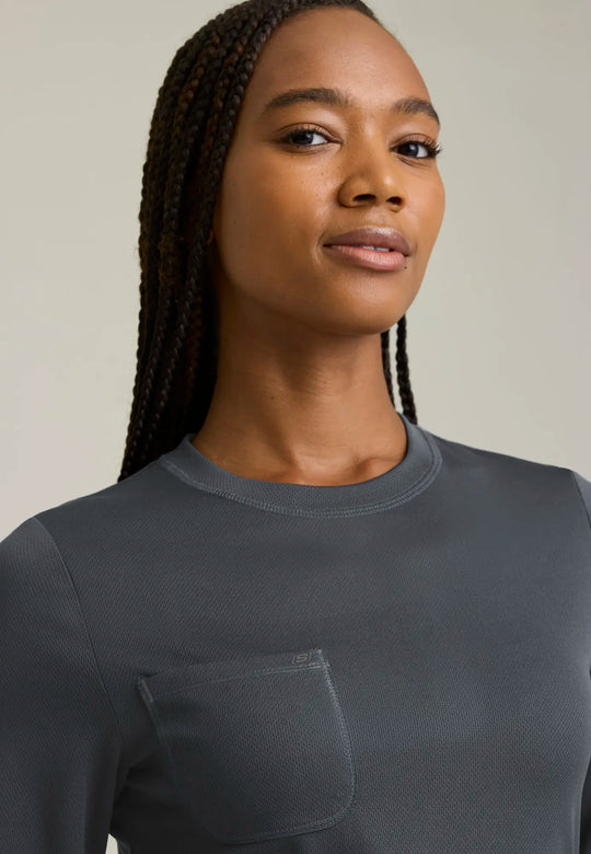 Skechers by Barco Scrubs Women's Holly Underscrub Pewter | scrub-supply.com
