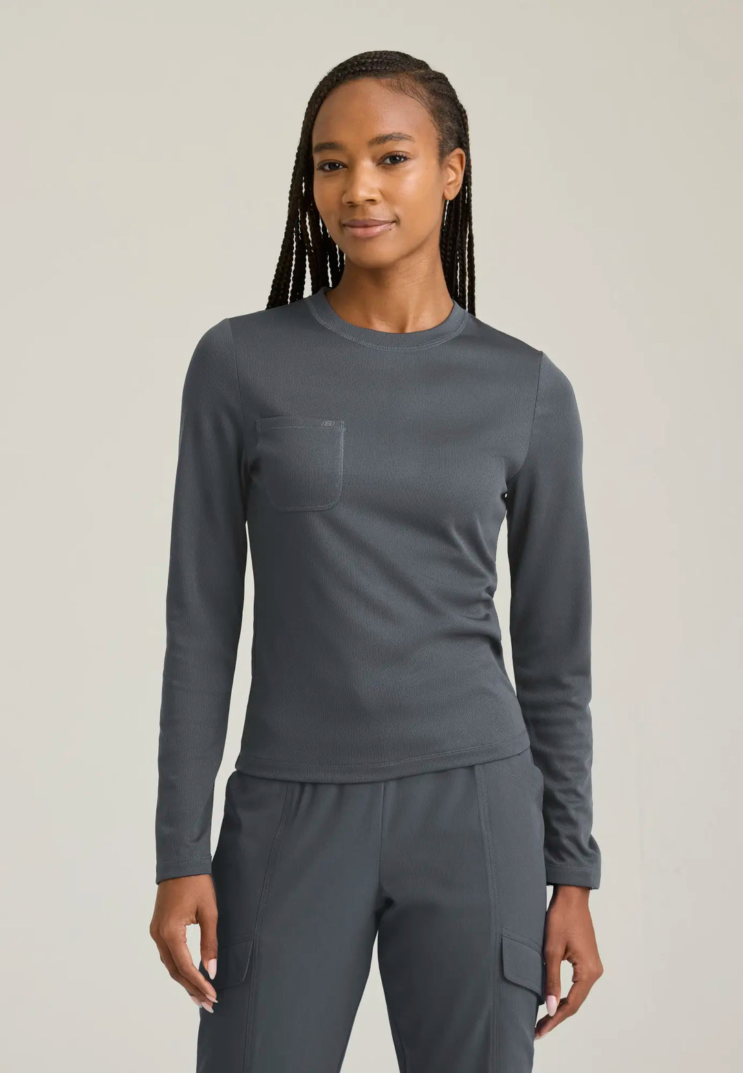Skechers by Barco Scrubs Women's Holly Underscrub Pewter | scrub-supply.com