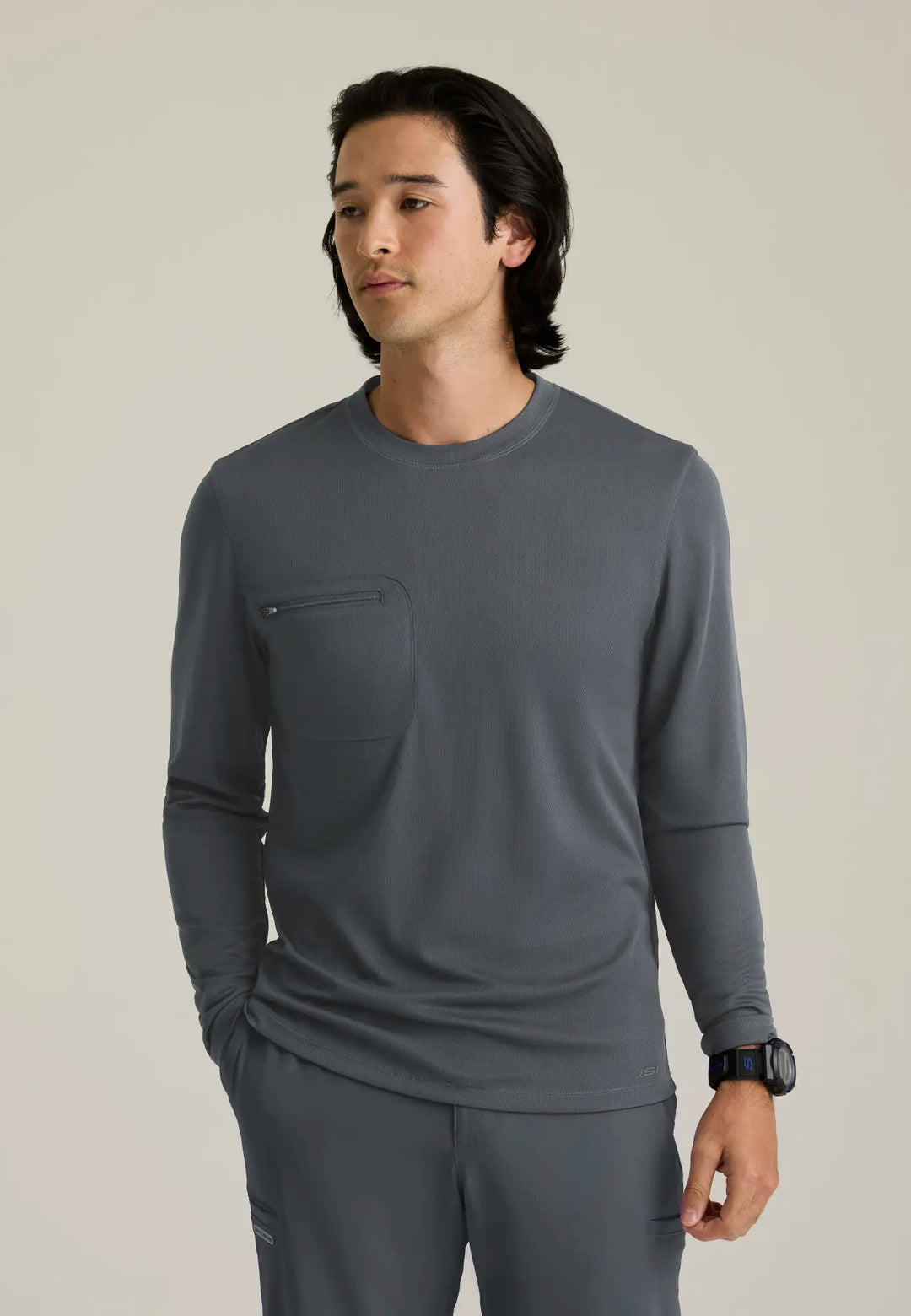 Skechers by Barco Scrubs Men's David Underscrub Pewter | scrub-supply.com
