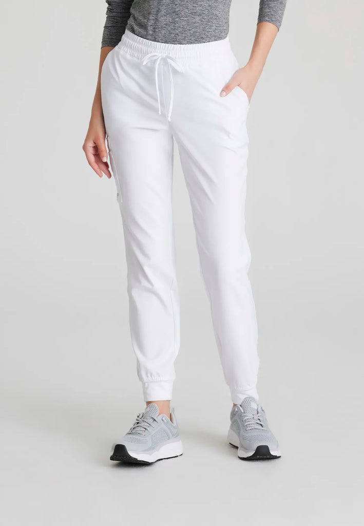 Barco Scrubs Women's Theory Jogger White | scrub-supply.com