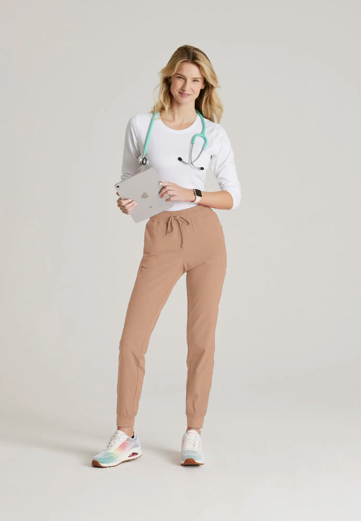 Barco Scrubs Women's Theory Jogger New Khaki | scrub-supply.com