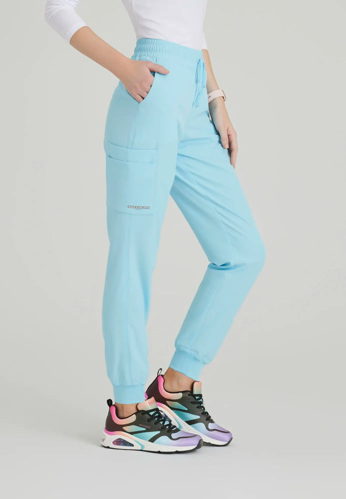 Barco Scrubs Women's Theory Jogger Poolside Blue | scrub-supply.com