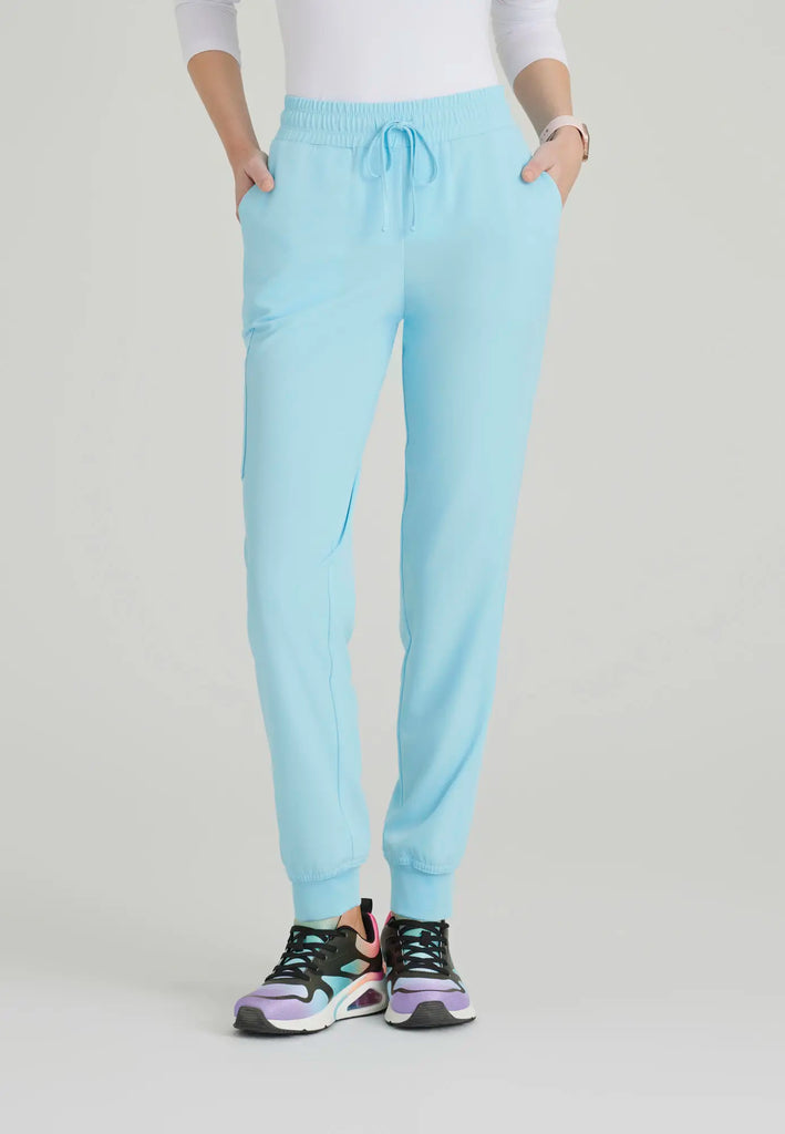 Barco Scrubs Women's Theory Jogger Poolside Blue | scrub-supply.com