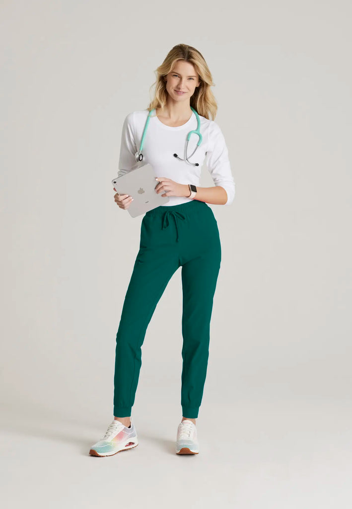 Barco Scrubs Women's Theory Jogger Hunter Green | scrub-supply.com