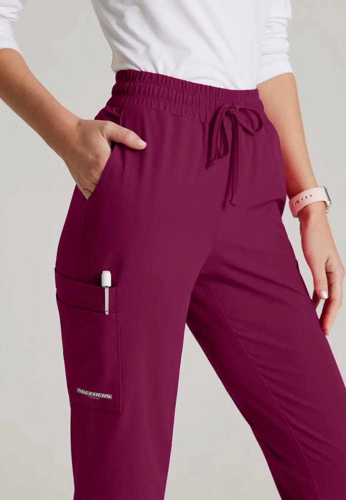 Barco Scrubs Women's Theory Jogger Wine | scrub-supply.com