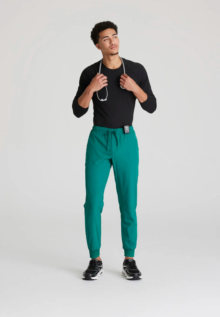 Barco Scrubs Men's Structure Jogger Hunter Green | scrub-supply.com