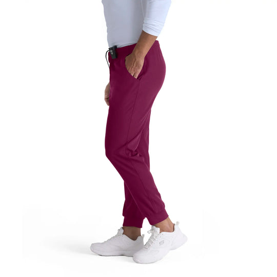 Skechers by Barco Scrubs Men's Structure Jogger Wine | scrub-supply.com
