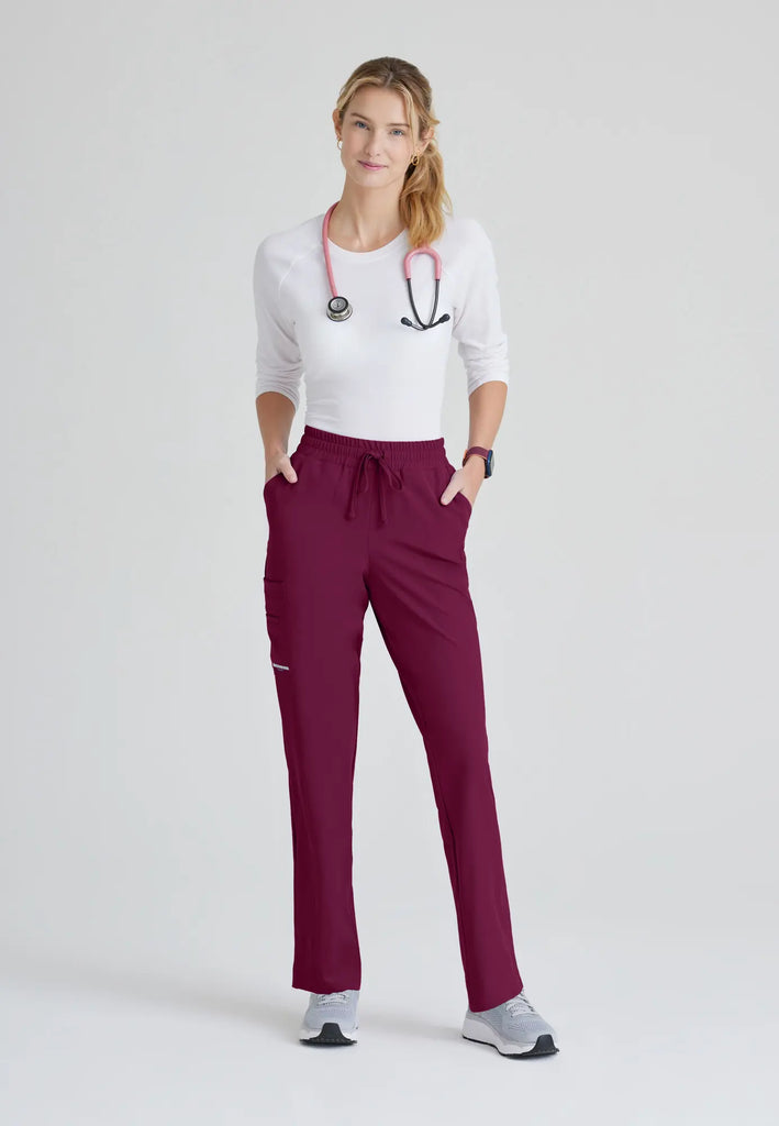 Barco Scrubs Women's Gamma Pant Wine | scrub-supply.com