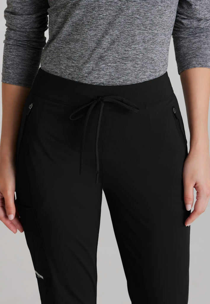 Barco Scrubs Women's Glide Knit Flare Pant Black | scrub-supply.com