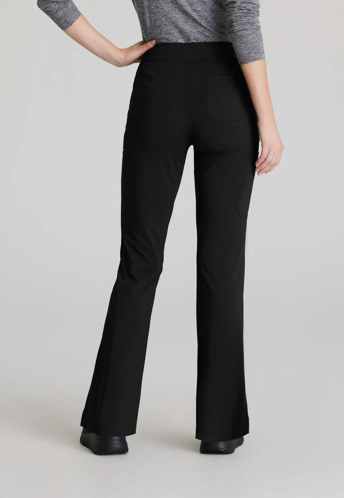 Barco Scrubs Women's Glide Knit Flare Pant Black | scrub-supply.com