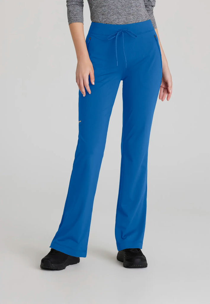 Barco Scrubs Women's Glide Knit Flare Pant New Royal | scrub-supply.com