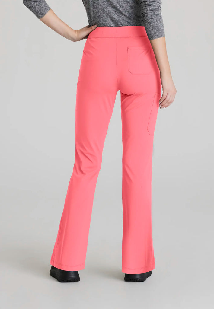 Barco Scrubs Women's Glide Knit Flare Pant Punch Pink | scrub-supply.com