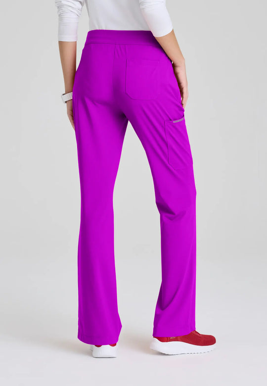 Skechers by Barco Scrubs Women's Glide Knit Flare Pant Violet Burst | scrub-supply.com