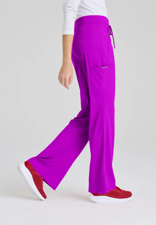 Skechers by Barco Scrubs Women's Glide Knit Flare Pant Violet Burst | scrub-supply.com