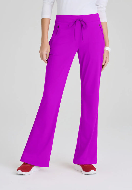 Skechers by Barco Scrubs Women's Glide Knit Flare Pant Violet Burst | scrub-supply.com