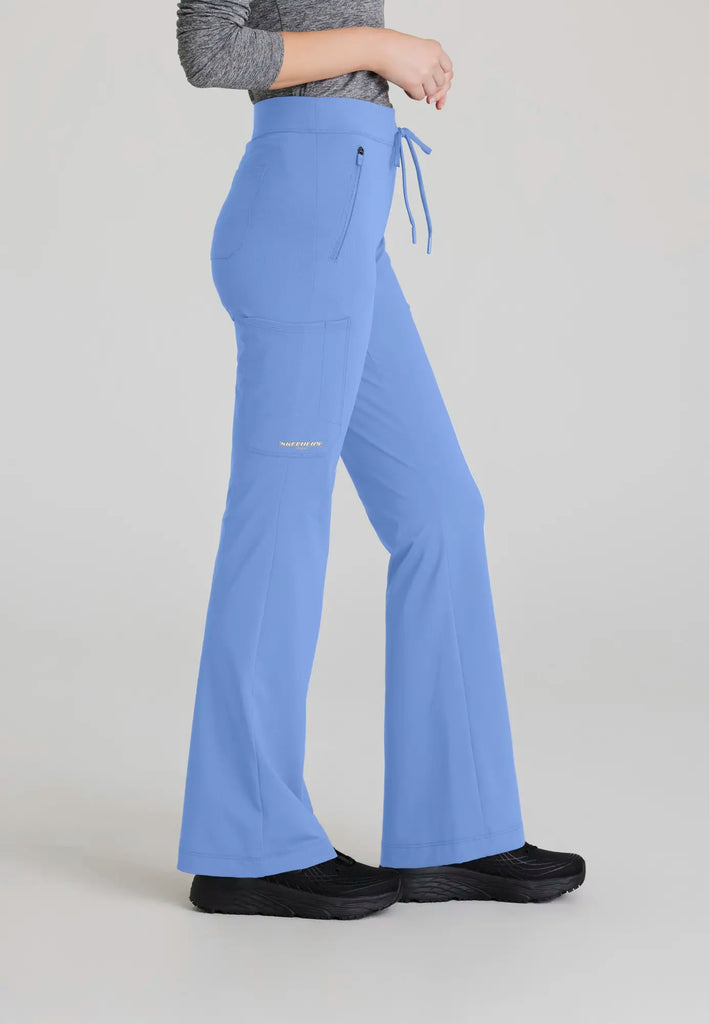 Barco Scrubs Women's Glide Knit Flare Pant Ceil Blue | scrub-supply.com