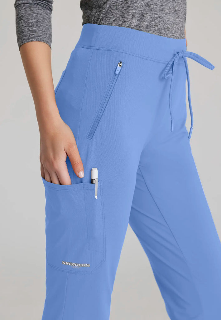 Barco Scrubs Women's Glide Knit Flare Pant Ceil Blue | scrub-supply.com