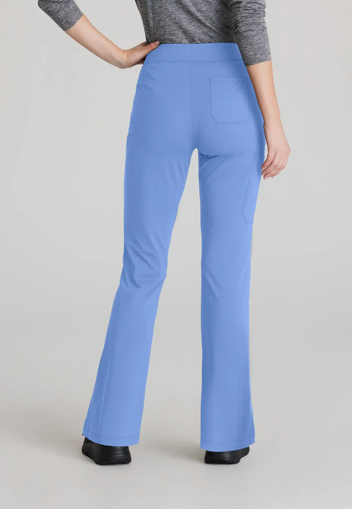 Barco Scrubs Women's Glide Knit Flare Pant Ceil Blue | scrub-supply.com