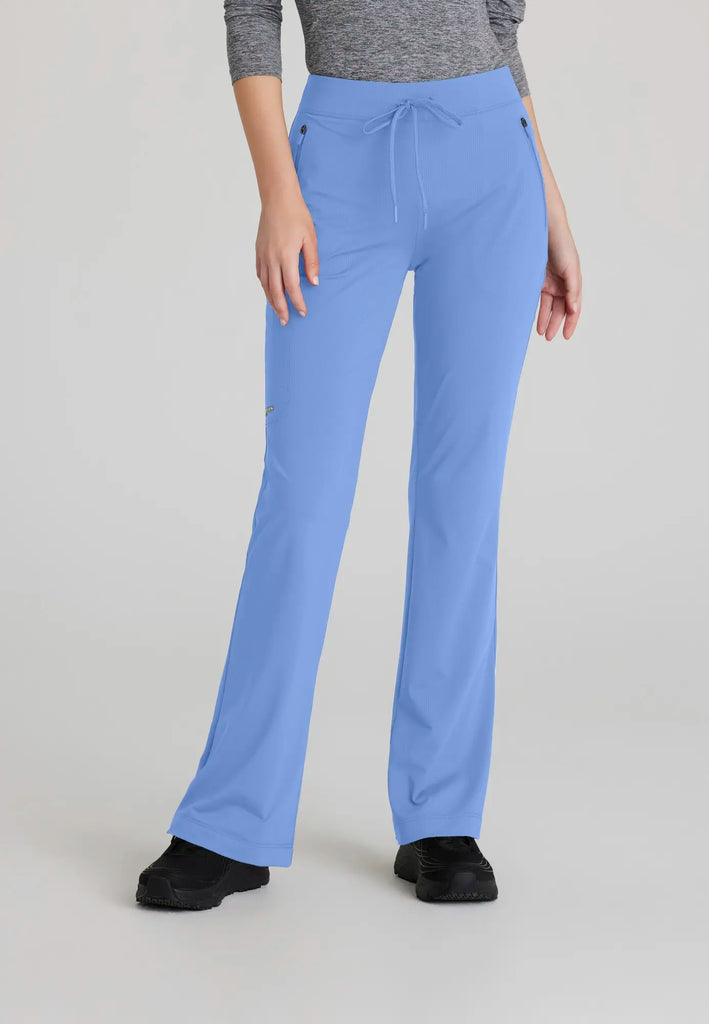 Barco Scrubs Women's Glide Knit Flare Pant Ceil Blue | scrub-supply.com