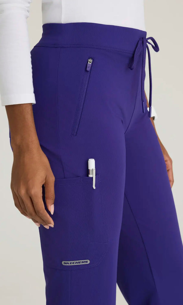 Skechers by Barco Scrubs Women's Glide Knit Flare Pant Brilliance | scrub-supply.com