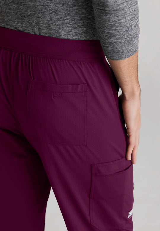 Skechers by Barco Scrubs Men's Rebound Knit Pant Wine | scrub-supply.com
