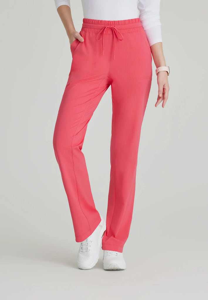 Barco Scrubs Women's Reach Knit Pant Punch Pink | scrub-supply.com