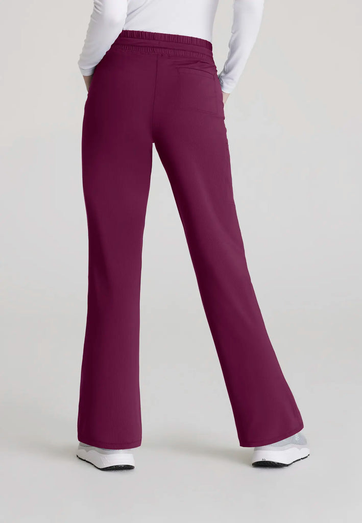 Skechers by Barco Scrubs Women's Reach Knit Pant Wine | scrub-supply.com