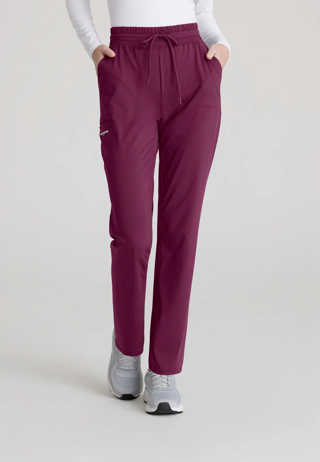Skechers by Barco Scrubs Women's Reach Knit Pant Wine | scrub-supply.com