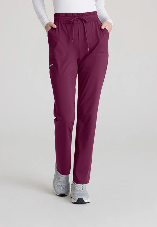 Skechers by Barco Scrubs Women's Reach Knit Pant Wine | scrub-supply.com