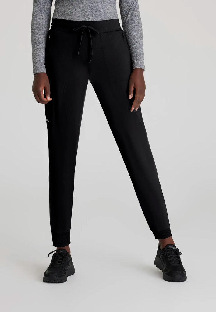 Barco Scrubs Women's Pace Knit Jogger Black | scrub-supply.com