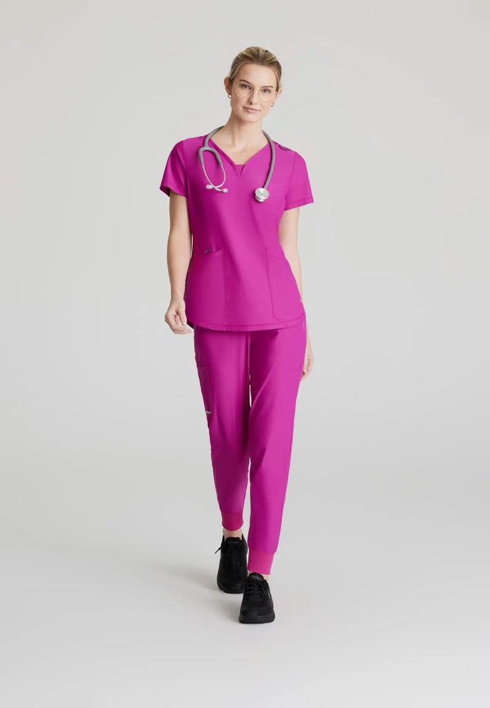 Barco Scrubs Women's Pace Knit Jogger Deep Magenta | scrub-supply.com