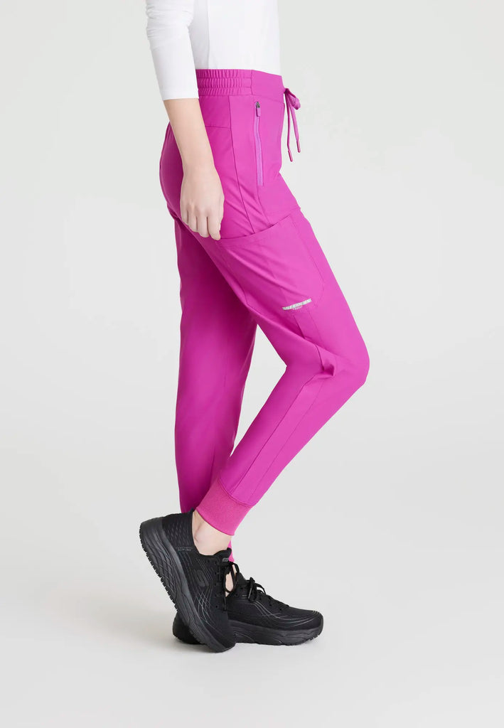 Barco Scrubs Women's Pace Knit Jogger Deep Magenta | scrub-supply.com