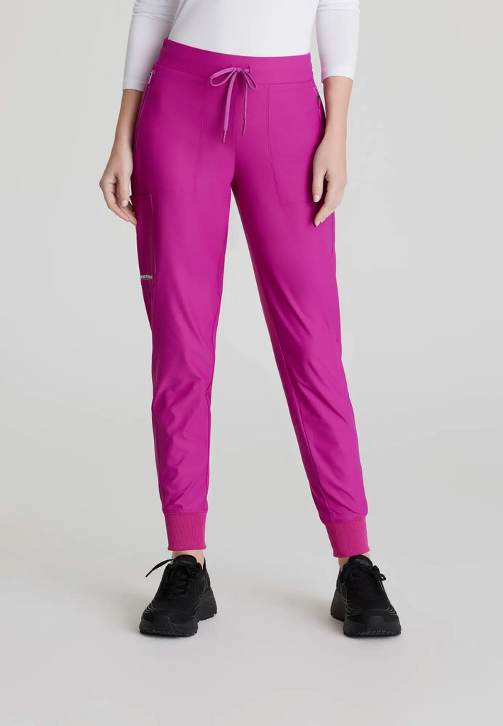 Barco Scrubs Women's Pace Knit Jogger Deep Magenta | scrub-supply.com