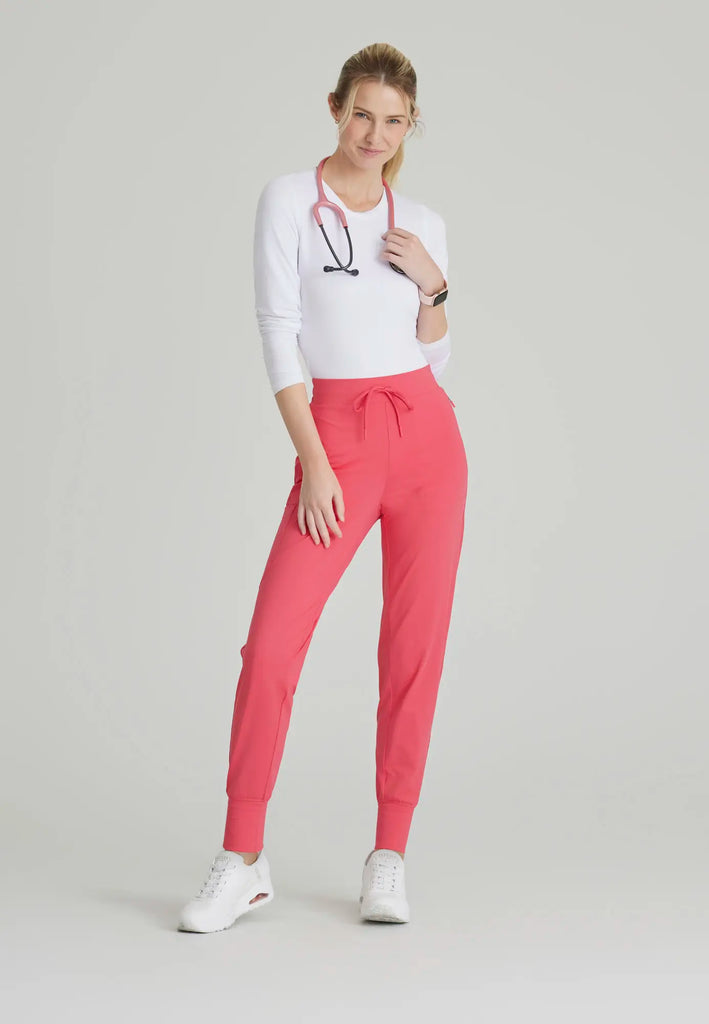 Barco Scrubs Women's Pace Knit Jogger Punch Pink | scrub-supply.com