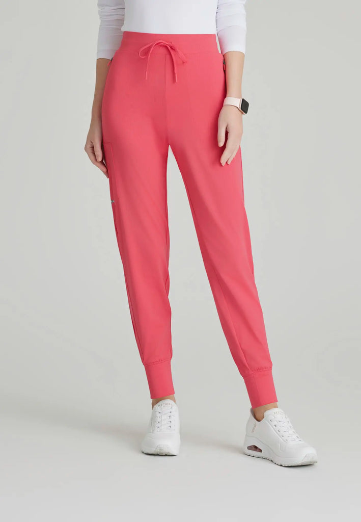 Barco Scrubs Women's Pace Knit Jogger Punch Pink | scrub-supply.com