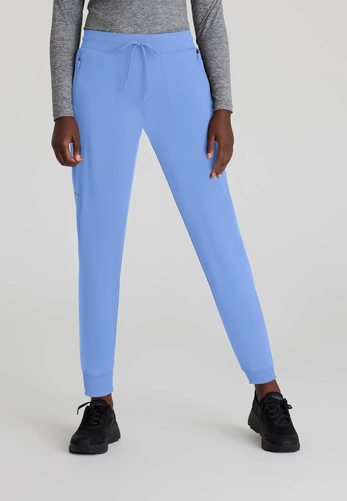 Skechers by Barco Scrubs Women's Pace Knit Jogger Ceil Blue | scrub-supply.com
