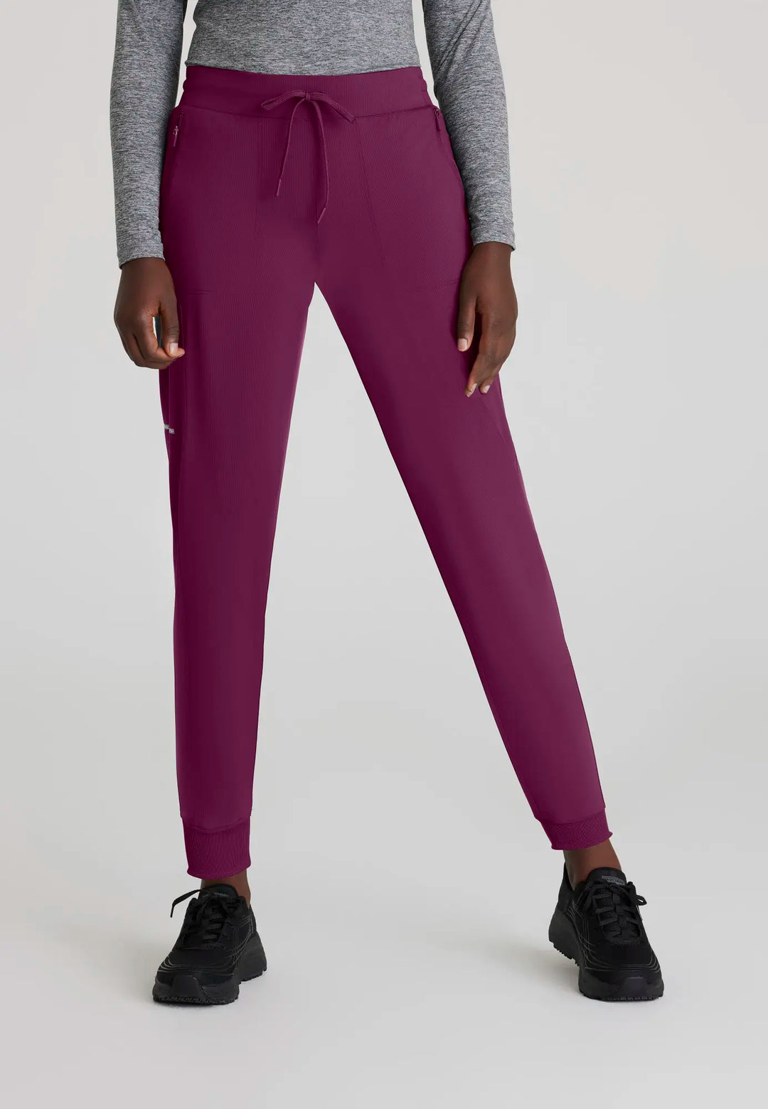 Skechers by Barco Scrubs Women's Pace Knit Jogger Wine | scrub-supply.com