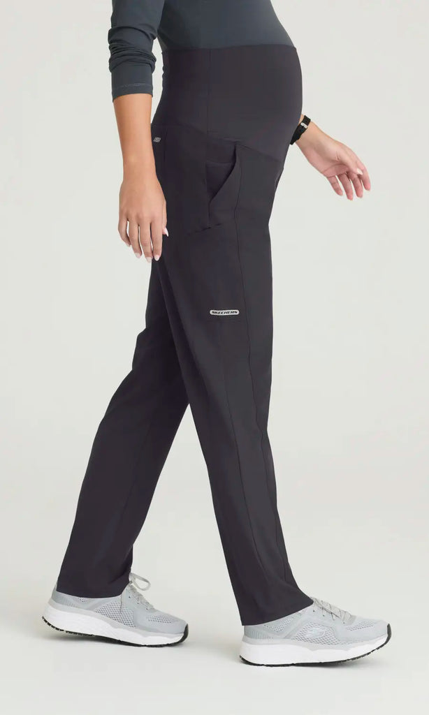 Skechers by Barco Scrubs Nurture Maternity Pant Pewter | scrub-supply.com