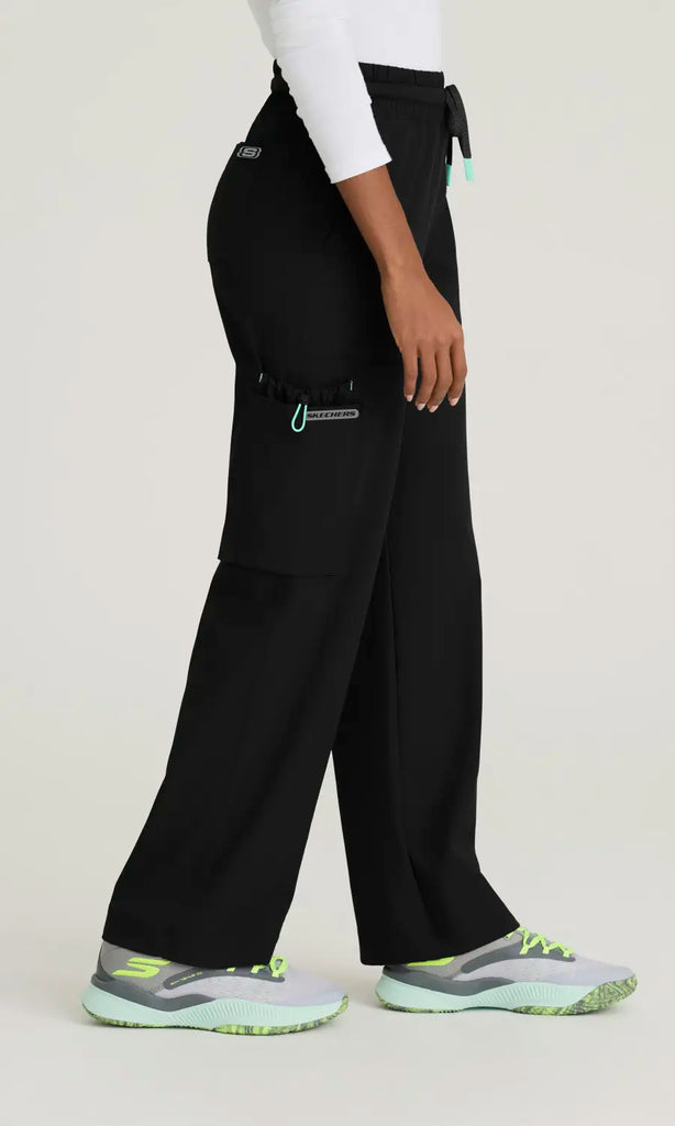 Skechers by Barco Scrubs Women's Scout Pant Black | scrub-supply.com