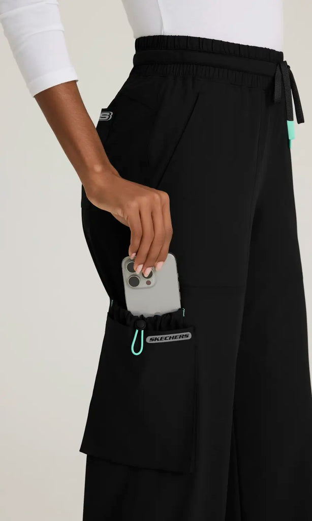 Skechers by Barco Scrubs Women's Scout Pant Black | scrub-supply.com