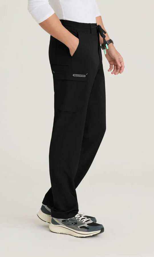 Skechers by Barco Scrubs Men's Terrain Pant Black | scrub-supply.com
