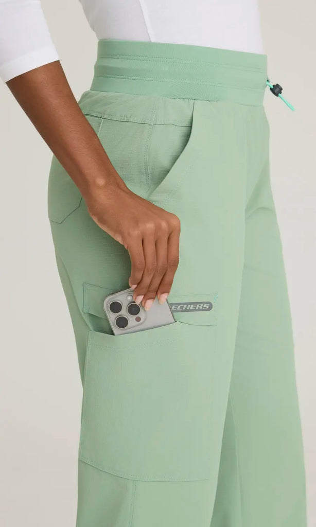 Skechers by Barco Scrubs Women's Explore Pant Field Green | scrub-supply.com