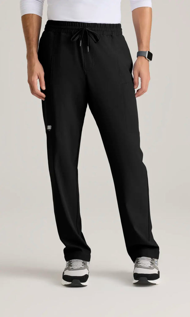 Skechers by Barco Scrubs Men's Compass Pant Black | scrub-supply.com